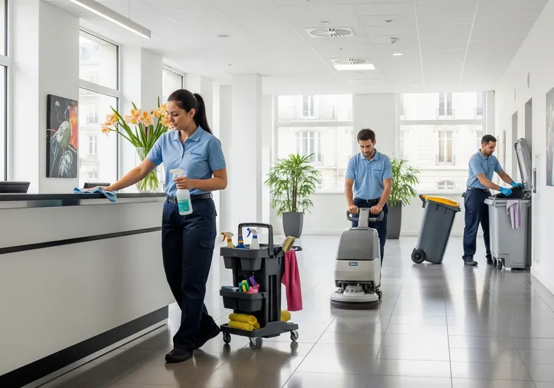 Agent de propreté au travail