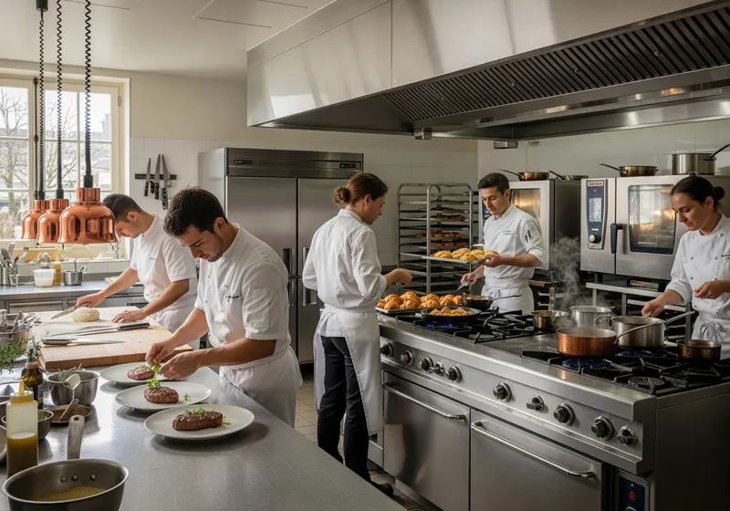 Cuisine de restaurant en service